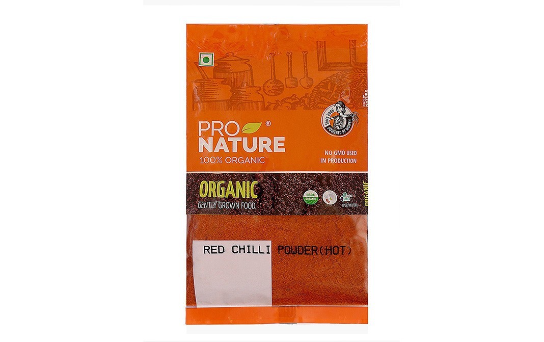 Pro Nature Organic Red Chilli Powder (Hot)    Pack  100 grams